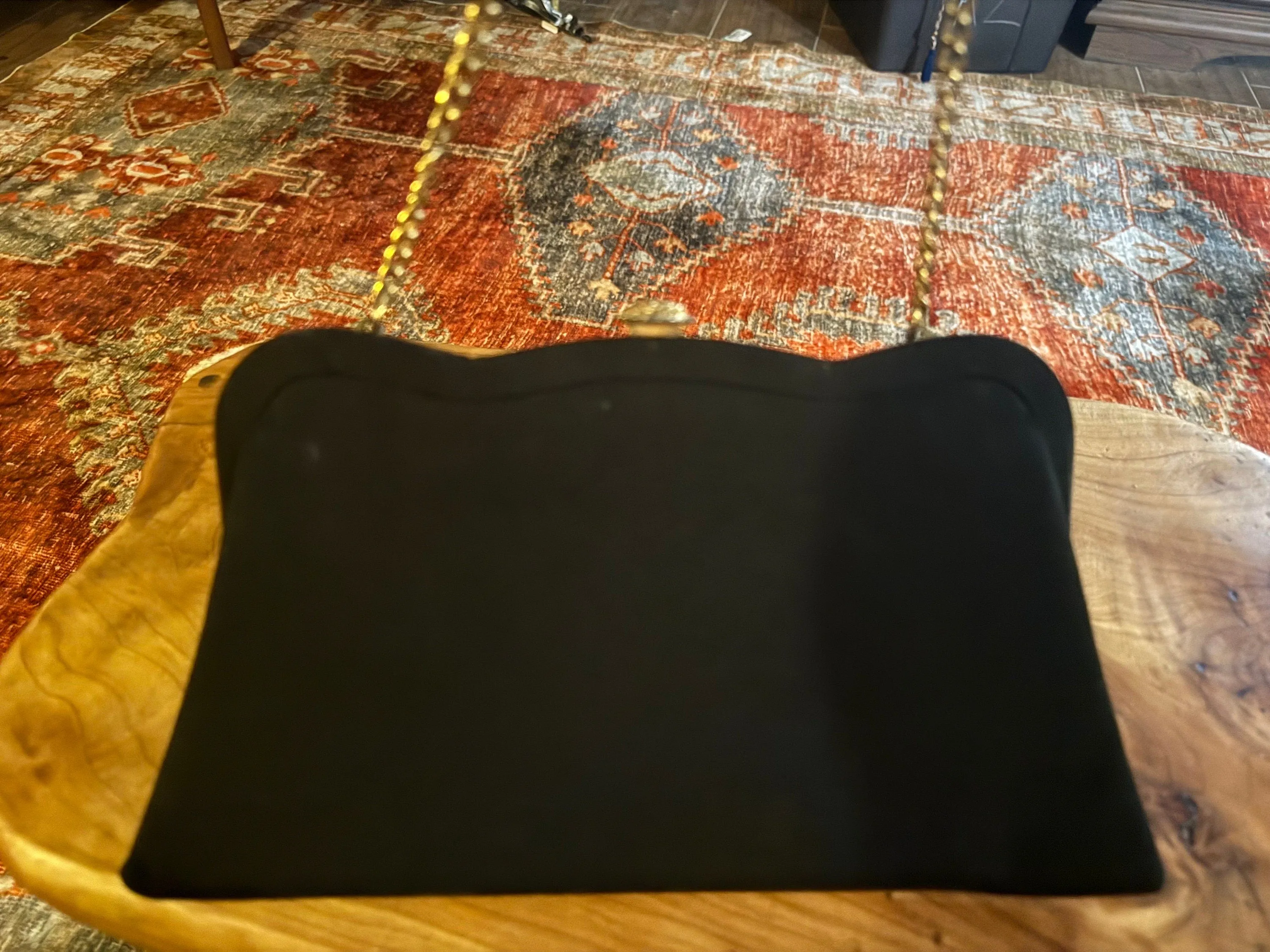 Vintage black & gold 60’s purse