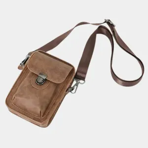 Vintage Mini Leather Crossbody Shoulder Bag - Cross & Crown