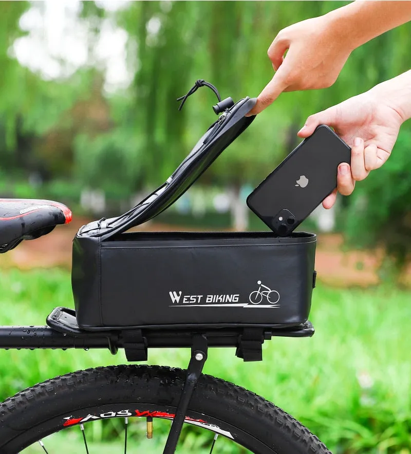 WEST BIKING Waterproof Bike Seat Pannier Pack Luggage Cycling Bag 10-25L Bicycle Pannier Bag