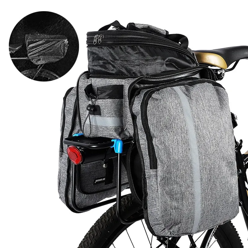 WEST BIKING Waterproof Bike Seat Pannier Pack Luggage Cycling Bag 10-25L Bicycle Pannier Bag