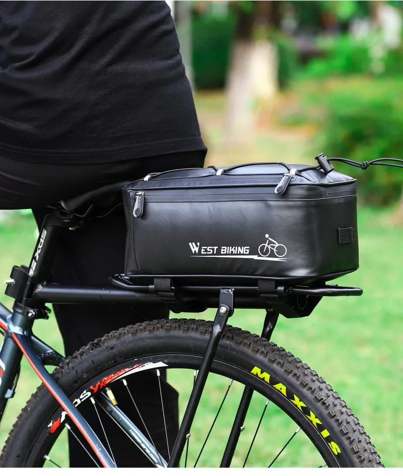 WEST BIKING Waterproof Bike Seat Pannier Pack Luggage Cycling Bag 10-25L Bicycle Pannier Bag