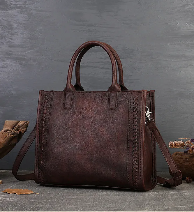 Womens Black Leather Crossbody Leather Handbags For Women