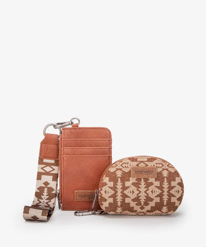 Wrangler Aztec Print Card Holder