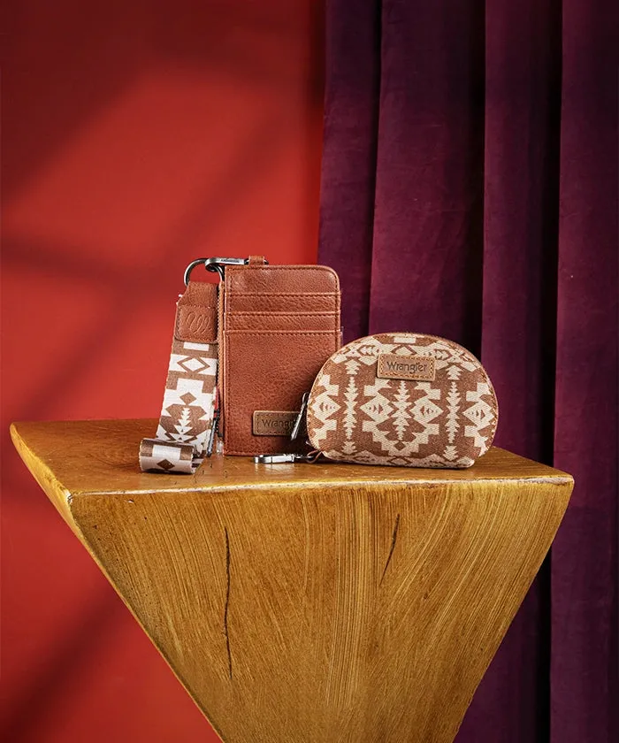 Wrangler Aztec Print Card Holder