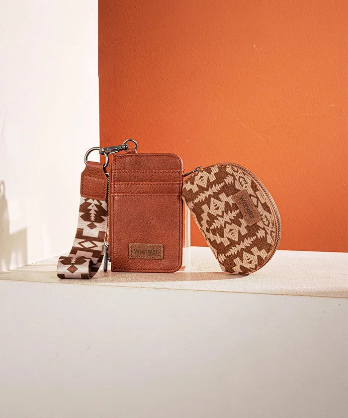 Wrangler Aztec Print Card Holder