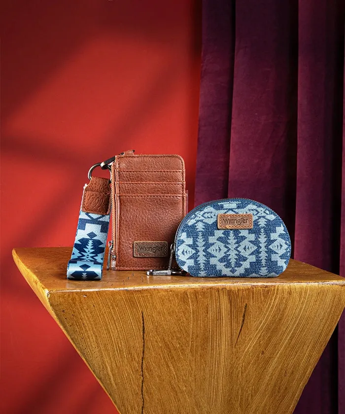 Wrangler Aztec Print Card Holder