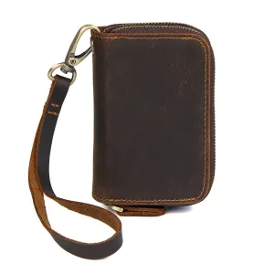 YAAGLE Unisex Crazy Horse Leather Mini Wallet YG8185