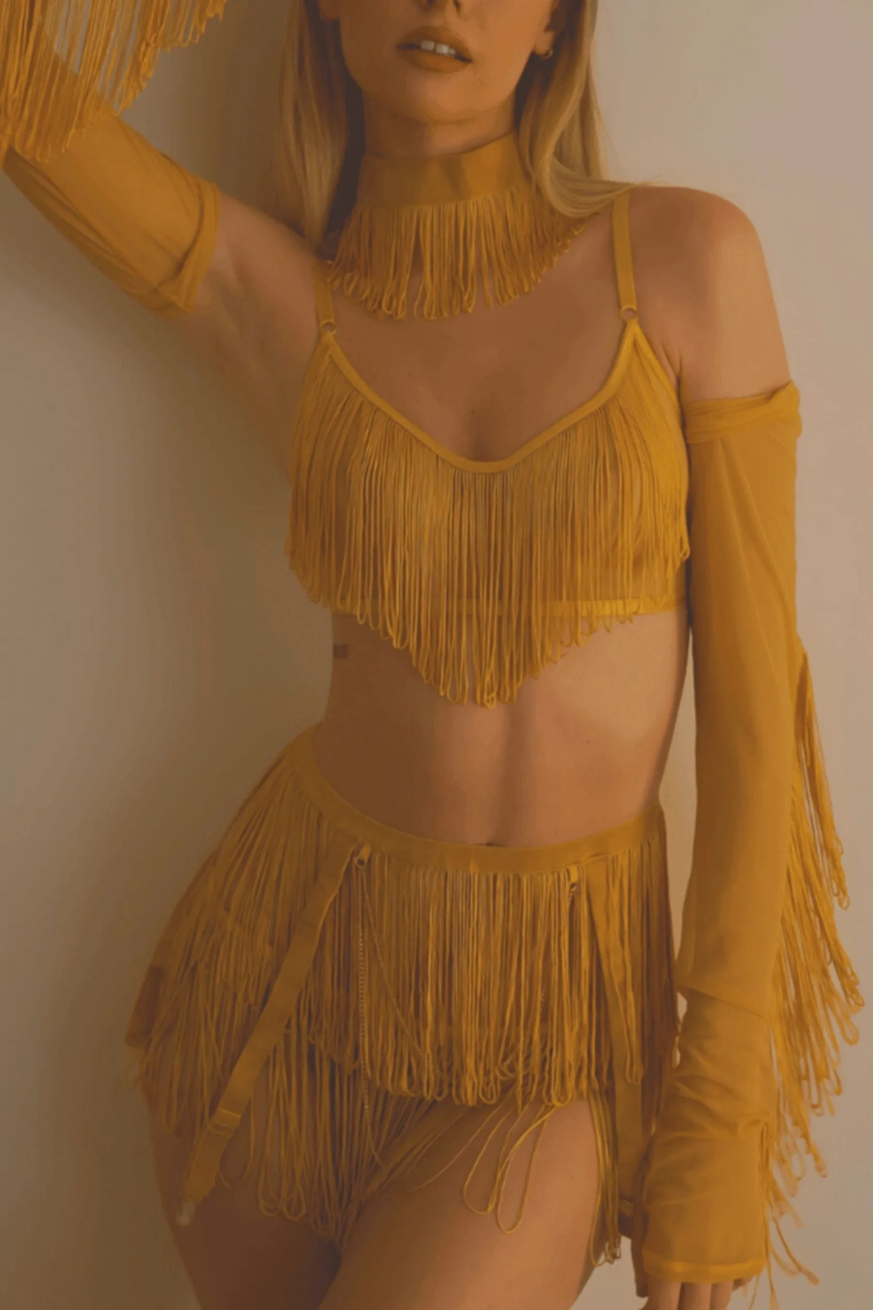 Zazzy Zelda suspender in Gold